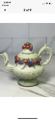 A. Richesco Resin Miniature Tea Pot Vintage Style Multicolored 3D Fruit Pattern • $30