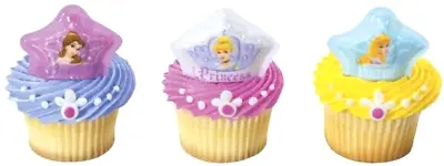  Disney Princesses Cupcake Toppers One Dozen Cinderella Belle Aurora • $2.99