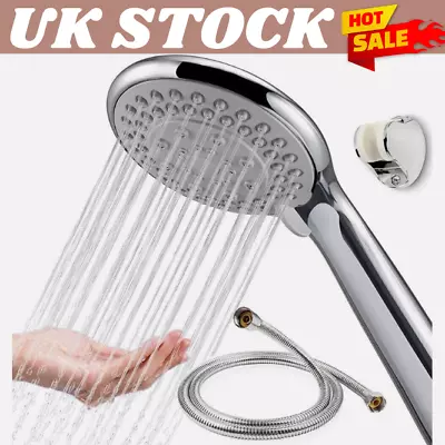 Chrome Shower Head And Hose Set Replacement For Grohe Mira Triton Aqualisa NEW • £8.79