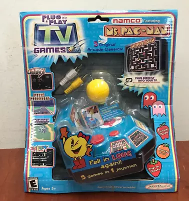 Jakks Pacific Namco Ms. Pac-Man Plug & Play 5-in-1 TV  Game System • $25