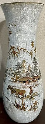 Antique Eggshell Porcelain Vase 14” Tall Chinese Vietnamese Style MT • $40