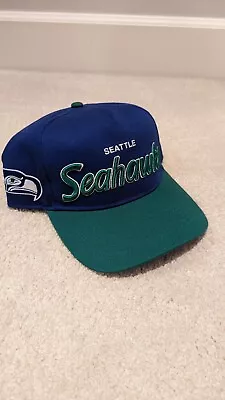 Seattle Seahawks 47 Brand Script Snapback Throwback Retro • $32.99