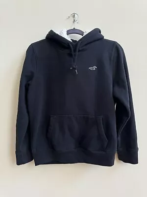 EUC! HOLLISTER Mens X Small Black Hoodie Sweatshirt Heavy Sherpa Lined XS • $15.23