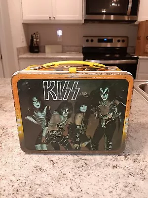 1977 Kiss Lunch Box -No Thermos * Vintage * Lunchbox Tin Kit Pail Aucoin • $99.99