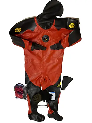 NEW Viking Pro 1000 Rubber Drysuit  Attached Hood New Read XL 3W • $2699.95