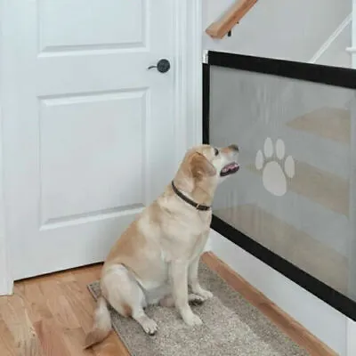 £8.99 • Buy Retractable Pet Dog Gate Magic Child Baby Stair Gate Barrier Foldable Portable++