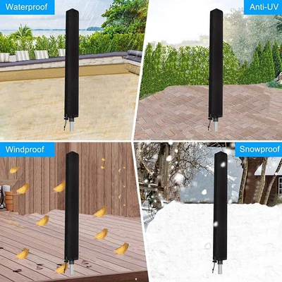 £2.59 • Buy Black Large Heavy Duty Rotary Washing Line Cover Clothes Airer Garden Parasol Uk
