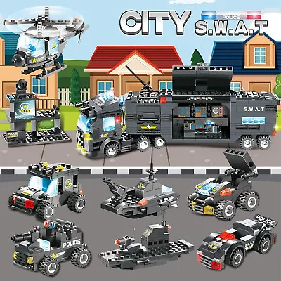 SWAT City Police Mobile Command 1110 PCS Center Building Block NOT LEGO • $63.21