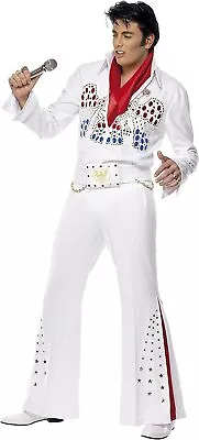 Smiffys Officially Licensed Elvis American Eagle Costume White Men Medium • £101.91