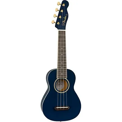 $99.99 • Buy Fender Grace VanderWaal Moonlight Soprano Ukulele Navy Blue