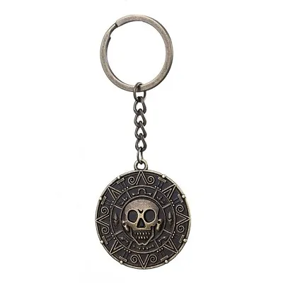 £4.98 • Buy Pirates Of The Caribbean Keyring Aztec Pirates Keychain Coin Medallion Skull UK