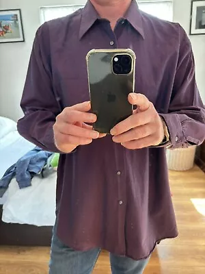 Calvin Klein Mens Shirt Purple  Coloured Collared Regular Fit Size 17 • £7