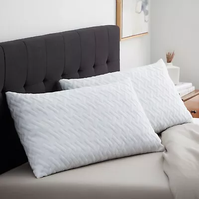 Shredded Memory Foam Bed Pillow Standard 2 Pack Rest Haven • $22.99