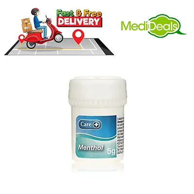 Care Menthol Crystals  Congestion Blocked Nose Relief Cold Flu 5g • £4.95