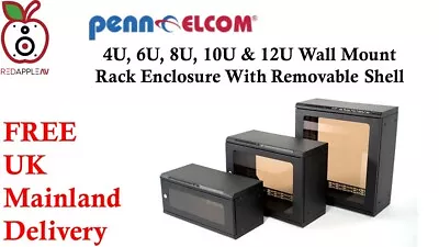 Penn Elcom Wall Mount Rack Enclosure With Removable Shell 4-12U 250mm/9.8  Deep • £159