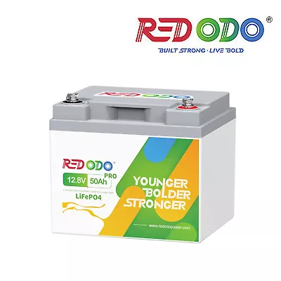 Redodo 12V 50Ah LiFePO4 Lithium Battery Deep Cycles For Trolling Motor RV - Used • $156.39