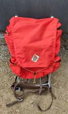 Vintage Camp Trails Orange  External Frame Hiking Backpack - USA • $85