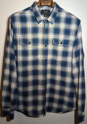 Filson Flannel Shirt Work Button Down Long Sleeve Plaid Men's Size XL • $62.99