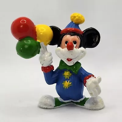 Vintage Mickey Mouse Clown Balloons PVC Figure Disney Applause Cake Topper • $9.99