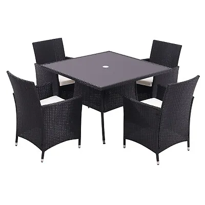 Rattan Bistro Set Garden Furniture Sets Dining Table And Chairs Outdoor Patio • £119.99