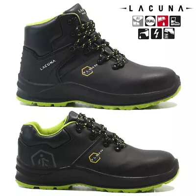 Mens Safety Boots Steel Toe Cap Army Combat Work Ankle Walking Hiker Shoes Size  • £17.95
