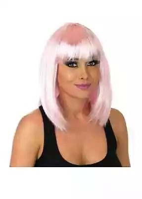 Ladies Baby Pink Straight Bob Wig • £4.99