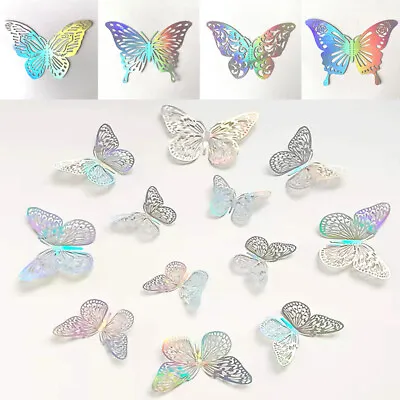 $3.86 • Buy 12Pc 3D Butterfly Wall Stickers Room DIY Decal Removable Art Nursery Decorations