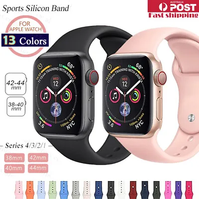 $4.29 • Buy Sports Silicone Bracelet Wrist Band For Apple Watch Ultra 2 Series 9 8 7-45 49mm