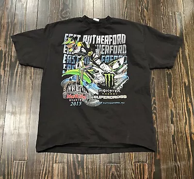 Monster Energy 2015 Supercross Big Print Tee Shirt Men’s XL Black • $14.99