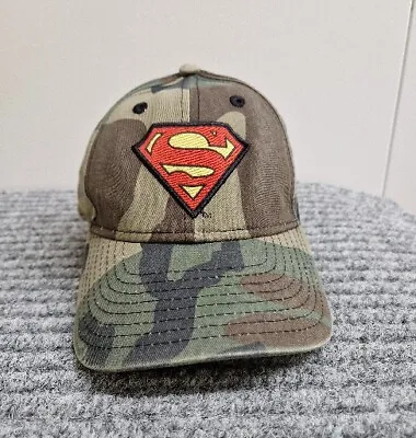 New Era Superman Kids Youth Baseball Cap Camouflage Black Green Snapback Hat • £13.99