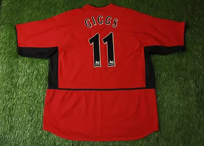 Manchester United Giggs 2002/2004 Football Shirt Jersey Home Nike Original Xxl • $110.49