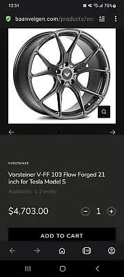 Vorsteiner Wheel W/ Tire  • $1500