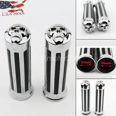 Motorcycle 1  Handlebar Hand Grips For Harley-Davidson Touring Road King FLHR • $30.21