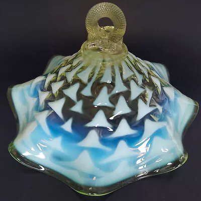 Rare James Powell Arts And Crafts Vaseline Glass Smoke Bell Lamp/Light Shade • $1057.87