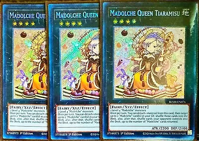 YuGiOh! X3 Madolche Queen Tiaramisu [BLMR-EN076] Secret Rare; 1st Ed Playset NVP • $4.97