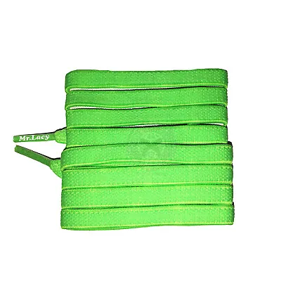 Mr Lacy Flexies - Neon Green Flexible Shoelaces (110cm Length | 7mm Width) • £5.49