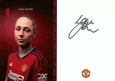 Leah Galton Hand Signed Manchester United Womens Man Utd Club Card Autograph • £36.99