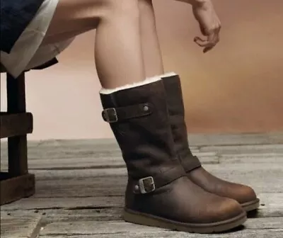 Ugg® Australia Kensington 5678 Toast Leather Boots Uk 3.5 Uk36 Us 5 Bnib Rrp£240 • £95.99