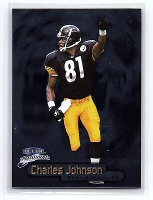 1998 Fleer Brilliants Blue Charles Johnson Pittsburgh Steelers #73 • $2.50