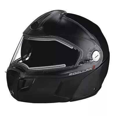 Ski-Doo Modular 3 Electric SE Snowmobile Helmet Heat Shield Dual Lens QR Black • $389.99
