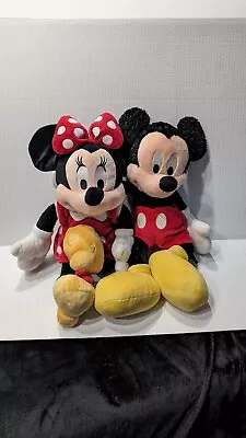 Mickey And Minnie Mouse Plush Genuine DISNEY Store Exclusive 18  Plush Set!!! • $29.99