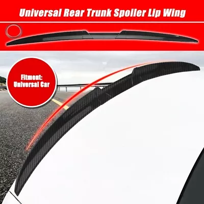 Carbon Fiber Adjustable Rear Trunk Spoiler Lip Roof Tail Wing For Car Sedan #AD • $38.98