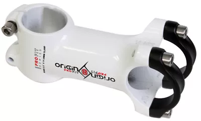 Origin8 Pro Fit Alloy Ergo Stem WHITE 110 X 31.8mm Road MTB • $34.99