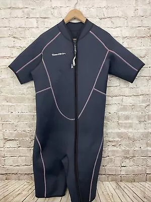 Seaskin Mens 3mm Shorty Wetsuit Full Body Diving Suit Front Zip Men's XL • $28