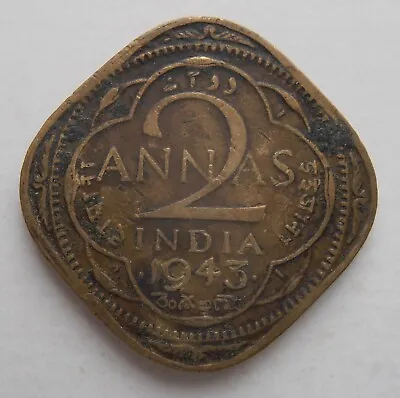 India 2 Annas 1943 • $2.35