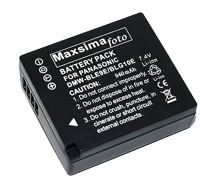 Battery BLG 10 BLG10E For Panasonic Lumix TZ80 TZ100 Also BLE9 GF3  Maxsimafoto • £15.99