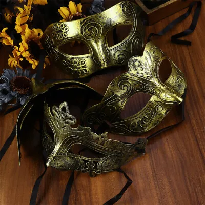  4 Pcs Men Masquerade Party Face Mask Performance Half Dress-up Accessory • £7.21