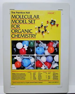Vintage - Prentice Hall - MOLECULAR MODEL SET FOR ORGANIC CHEMISTRY - UK 1984 • $15