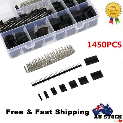 $17.81 • Buy 1450PCS 2.54mm Dupont Connector Wire Cable Jumper Pin Header Housing Assortment