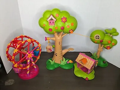 MGA Lalaloopsy Minis Tree House Play Set Ferries Wheel + 4 Figures • $20